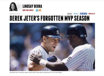Derek Jeter MVP Sports on Earth Lindsay Berra